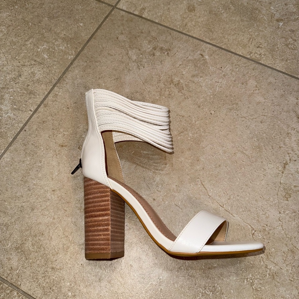 Blair White Strappy Heels